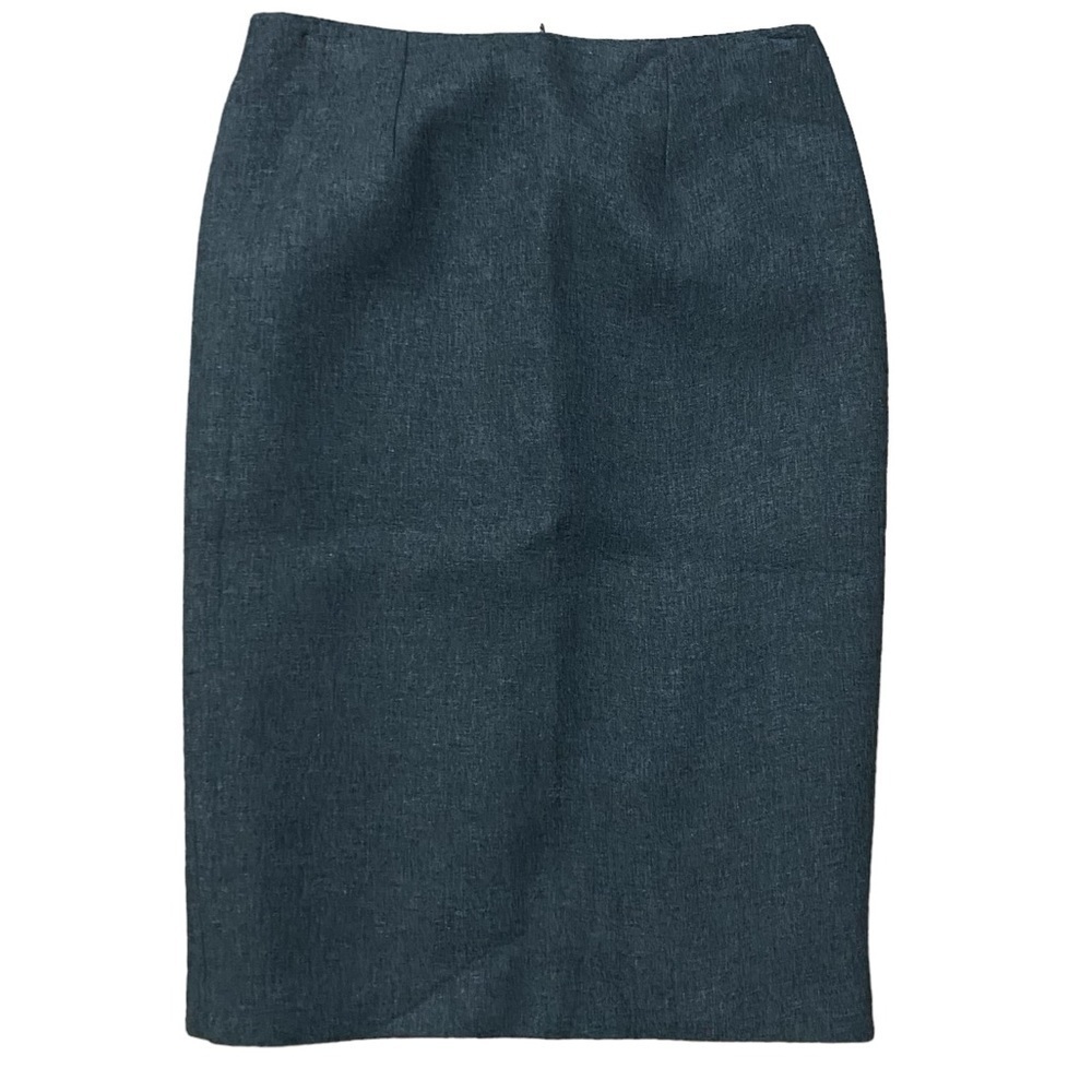 Jennifer Tattanelli Made in Italy Dark Gray Wool Blend Pencil Skirt Size Large